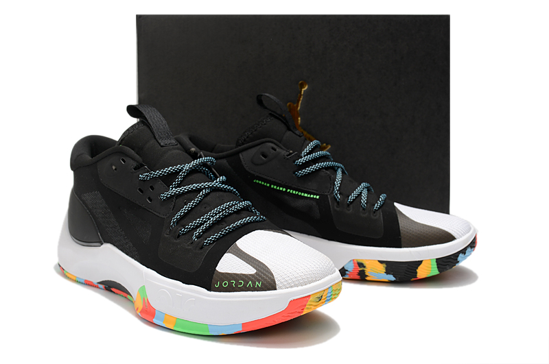 2022 Jordan Separate PF Black White Colorful Shoes - Click Image to Close